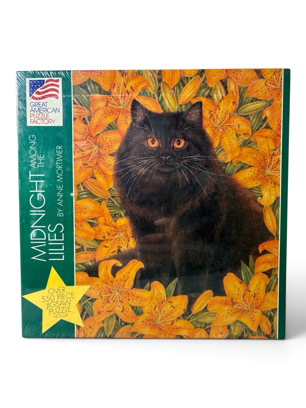 Midnight Among the Lillies by Anne Mortimer UNOPENED Vintage Puzzle